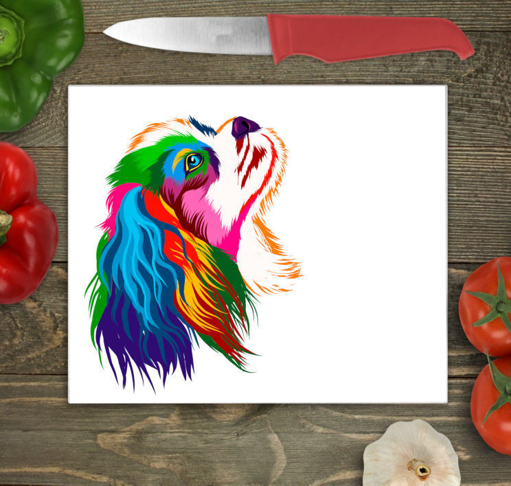 Cavalier King Charles Spaniel Glass Chopping Board - Click Image to Close